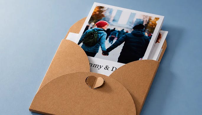 opening a photo print gift pack