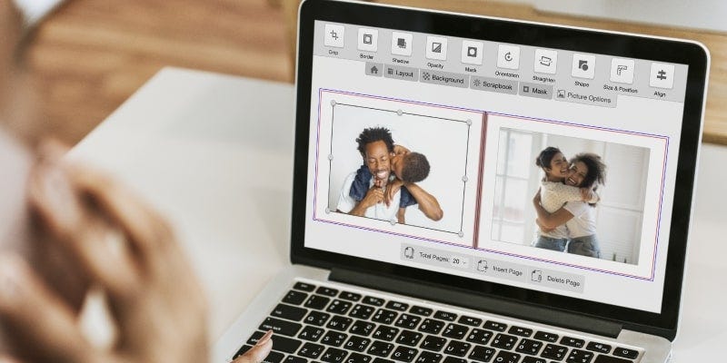 using advanced editing features on a photo book