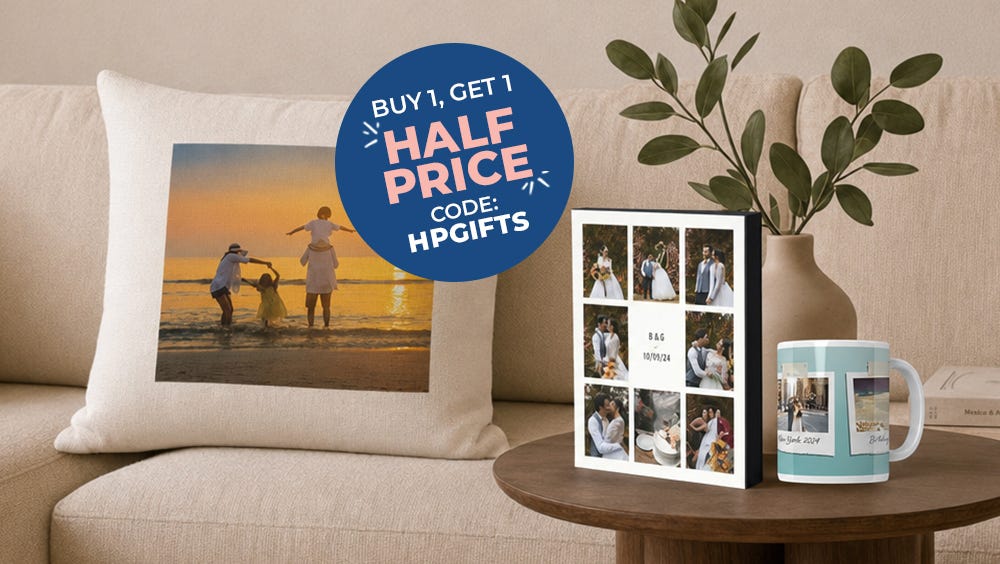 same day gifts displayed in a living room