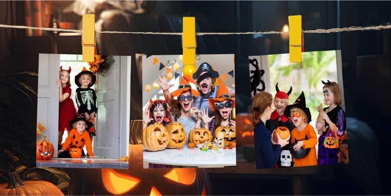 photo print halloween display