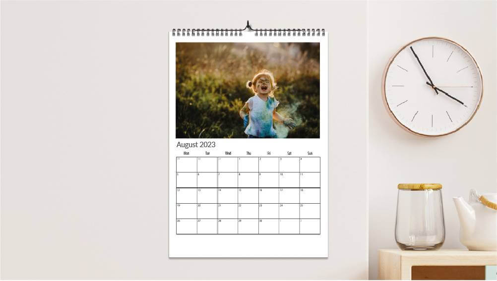 family planner photo calendar with family photos