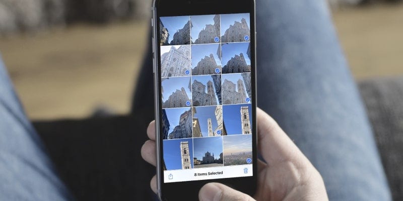 uploading photos to a photo book on a phone